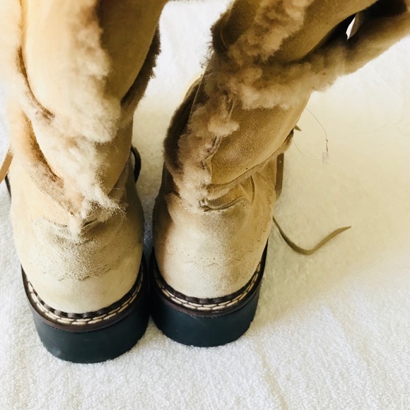 ‼️SOLD‼️Blondo Genuine Shearling Tan Suede Boots - Picture 7 of 8